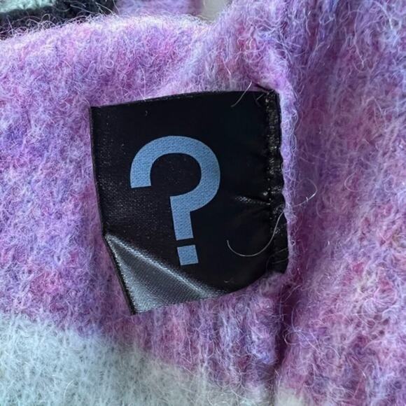 Veda Urban Outfitters Purple Green Striped Wool Mohair Blend Crewneck Sweater S - Picture 6 of 8